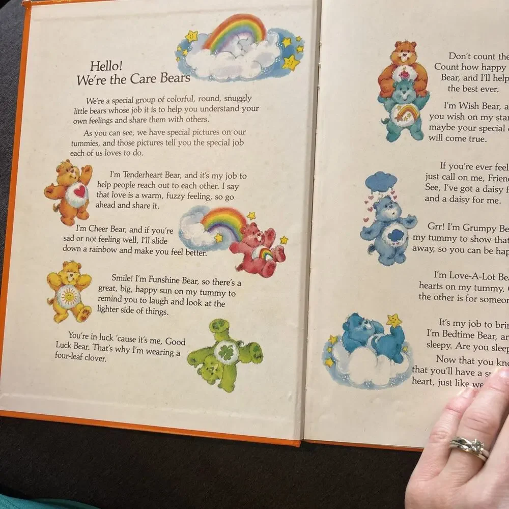 VINTAGE The Care Bears 'The Trouble with Timothy' Hardcover Book